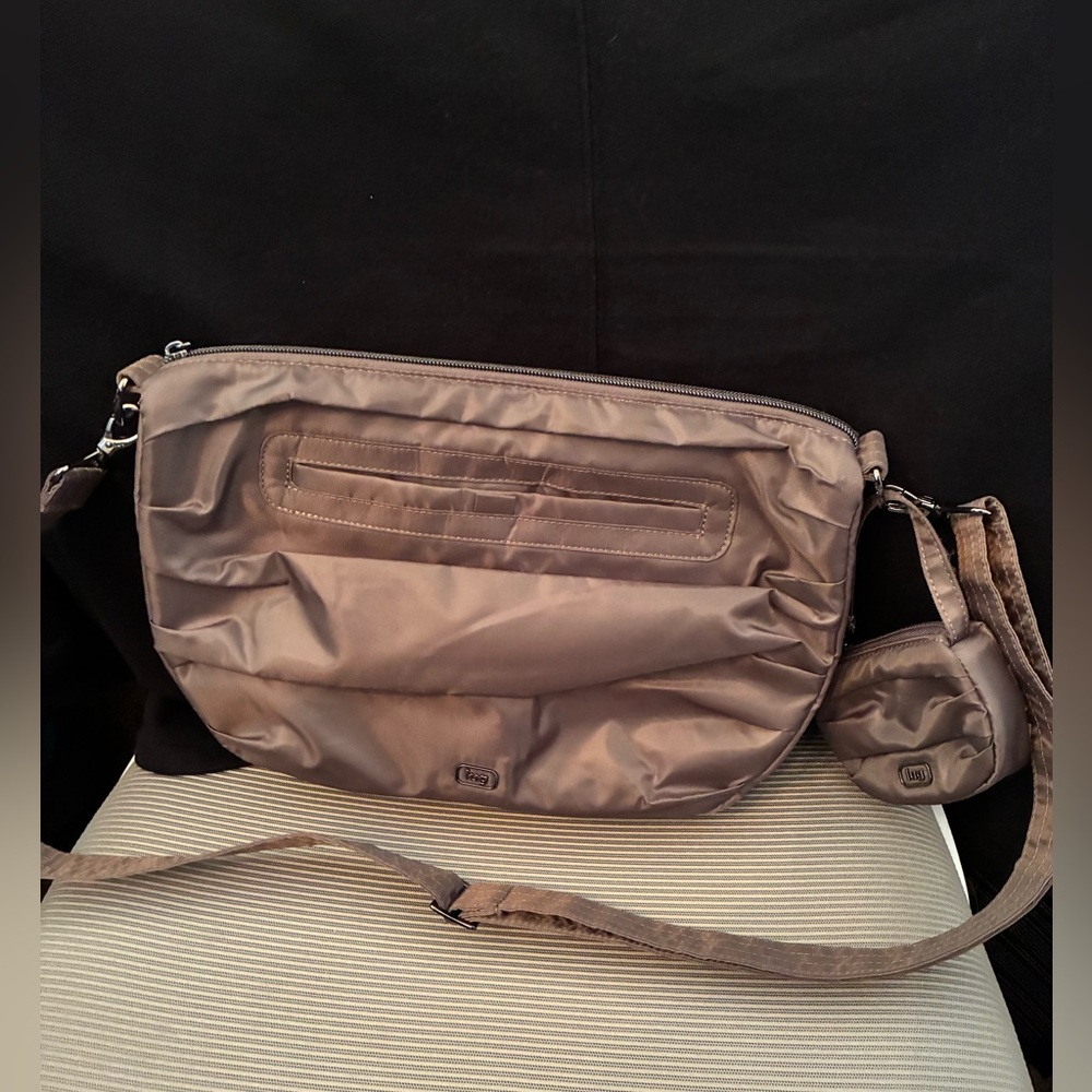Lug Scuffle Crossbody Bag w/ Mini Bag, Walnut Brown